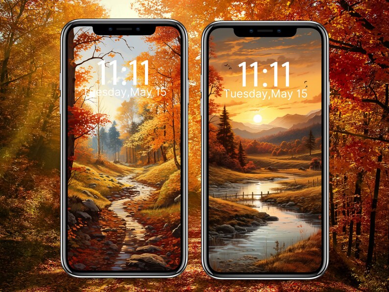 8 iPhone Lockscreen, Landscape Wallpaper Bundle, Set of Lockscreen for