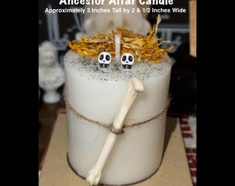 Ancestor Altar Candle Honoring and Invoking Ancestors Dia De Los Muertos Candle Witchy Gift Ancestor Offering