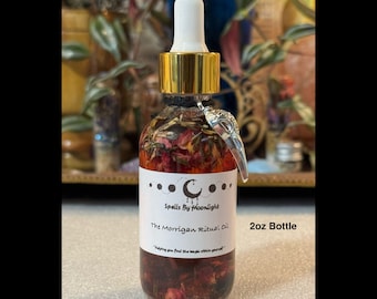 The Morrigan Ritual Oil For Invoking And Honoring Morrigan Herb And Crystal Infused For Spells And Rituals Involving The Dark Goddess