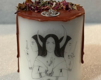 Hekate Altar Candle Hecate Candle Honor And Work With Hekate Goddess Candle