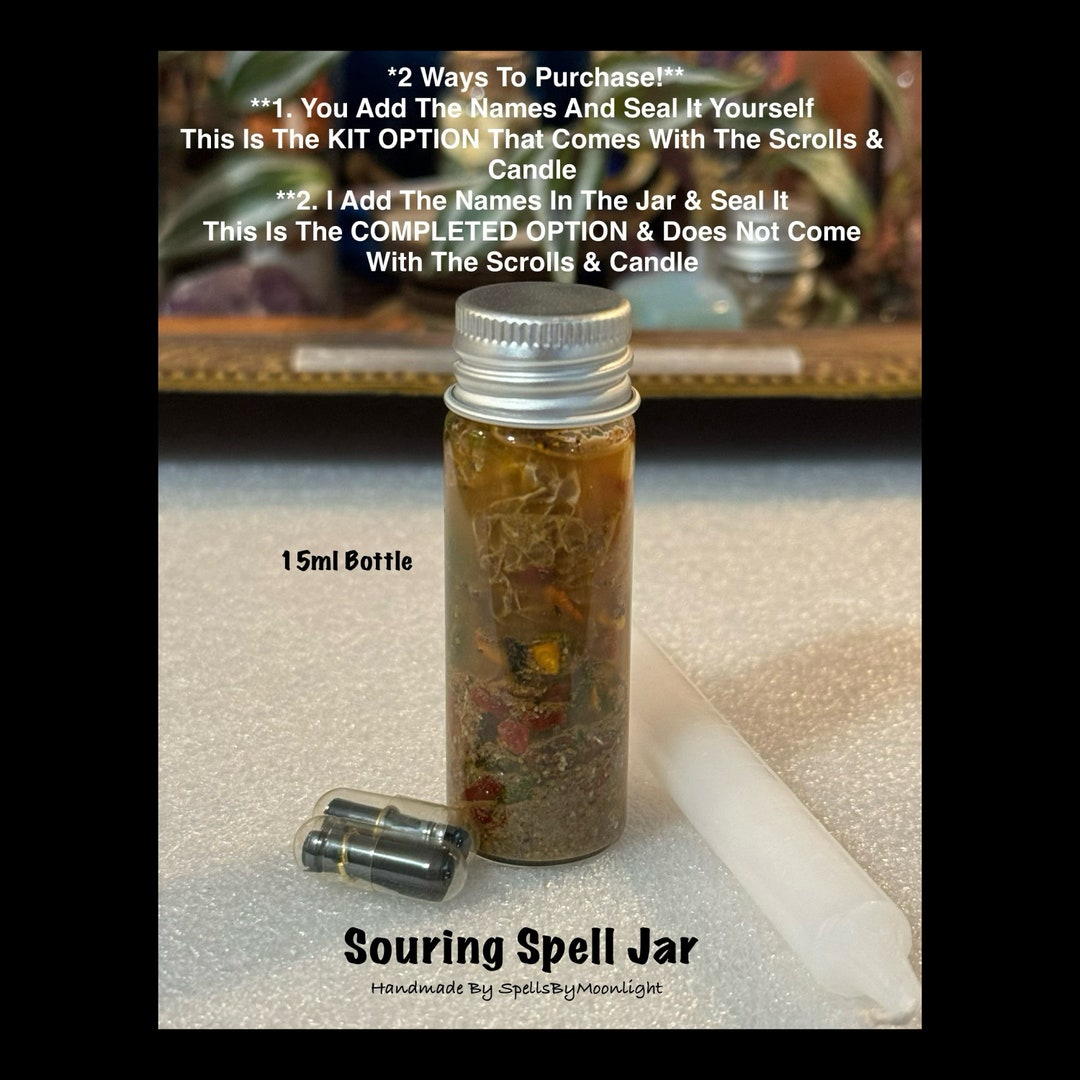 Souring Spell Jar Turn Someone’s Life Sour Banishment Spell Choas Jar