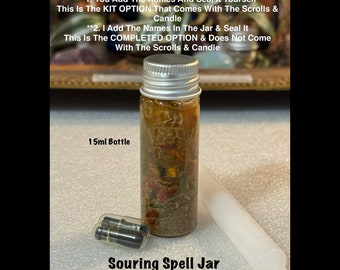 Souring Spell Jar Turn Someone’s Life Sour Banishment Spell Choas Jar Sour Jar