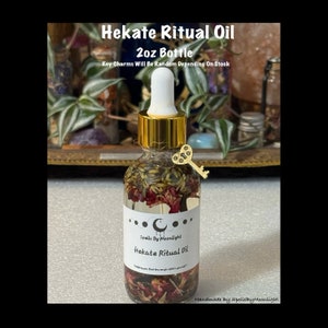 Hekate Ritual Oil For Invoking And Honoring Hekate Herb And Crystal Infused For Spells And Rituals Involving Triple Goddess Hecate