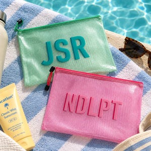 Custom Pool Bag // Needlepoint NDLPT, Project Storage Bag, Monogram Pool Bag, Bridesmaids, Wedding, Custom Name, Bachelorette, School Bag