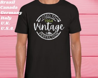 54th Birthday Present Gift Year 1965 Aged To Perfection Fun T-Shirt Unisex Tee