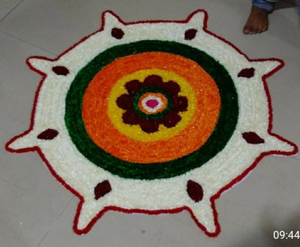 Free shipping Rangoli mat weddingdécor Floral mat Vintage Etsy