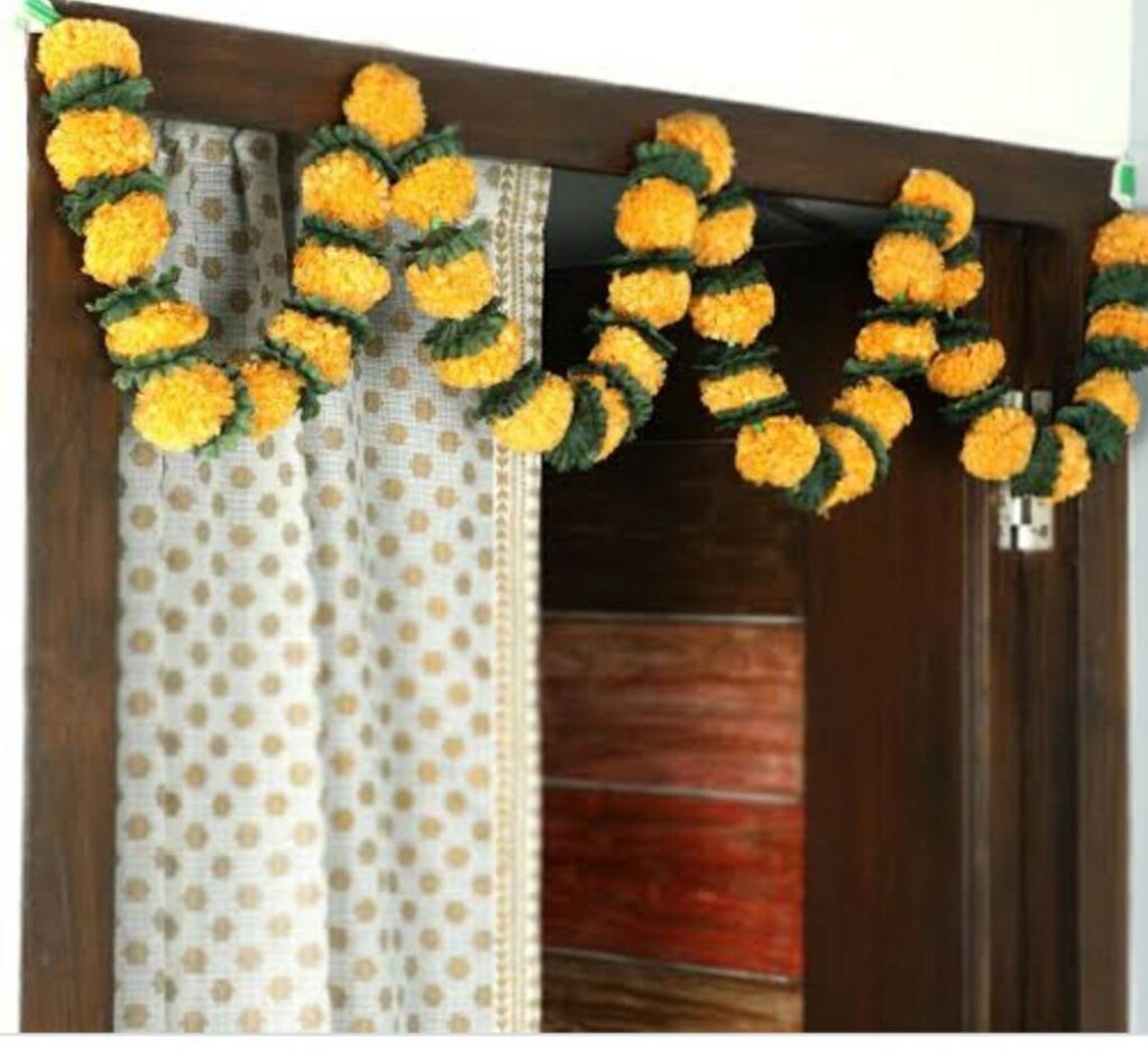 Indian Handmade Artificial Flower Door Valence Door Hanging Etsy