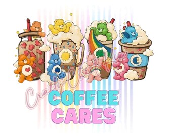 Archivo PNG de Caring Bears Coffee Cares para elaboración, sublimación o gráficos digitales