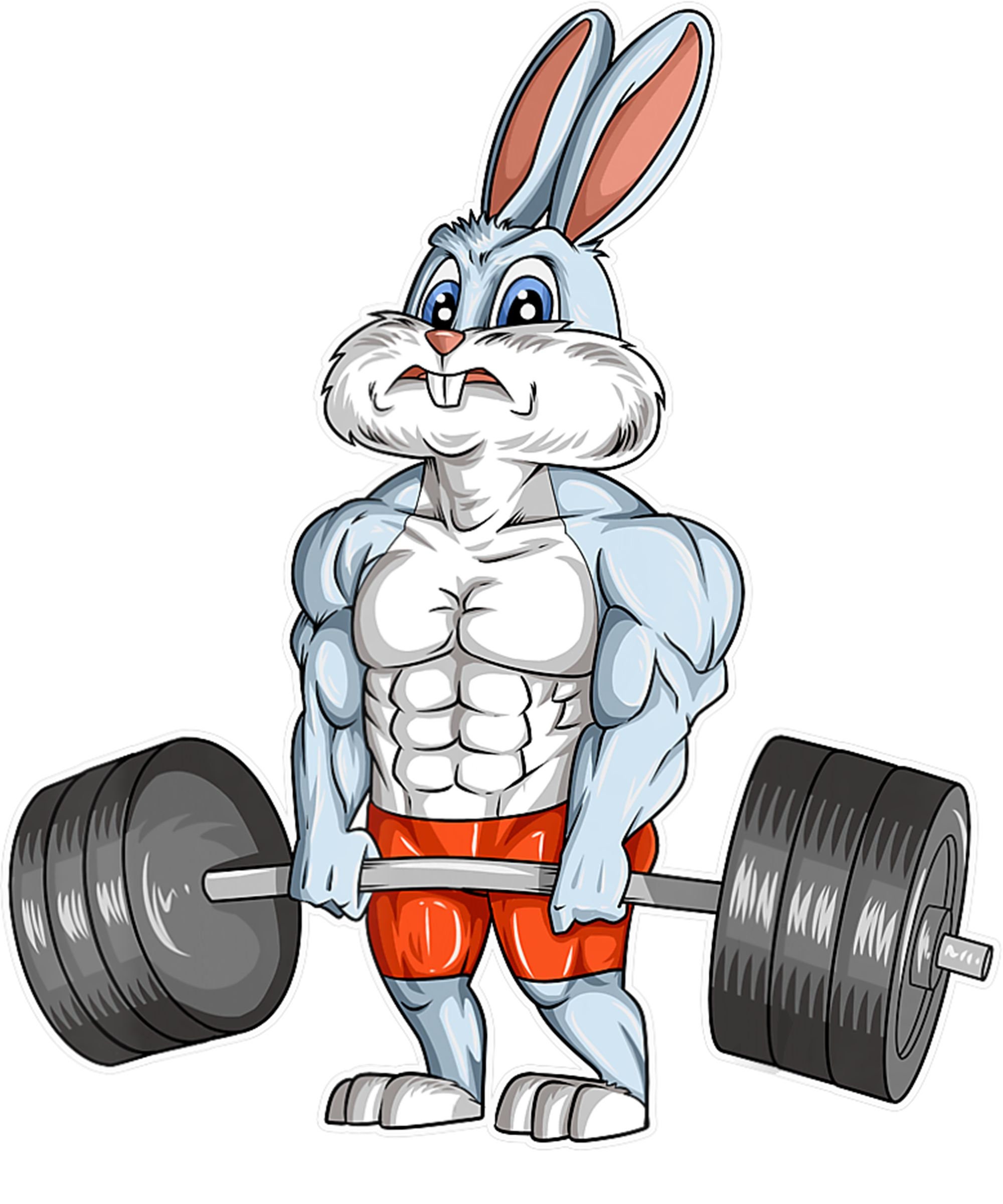 Easter Bunny Bodybuilding Gym Fitness Workout PNG Printable | Etsy