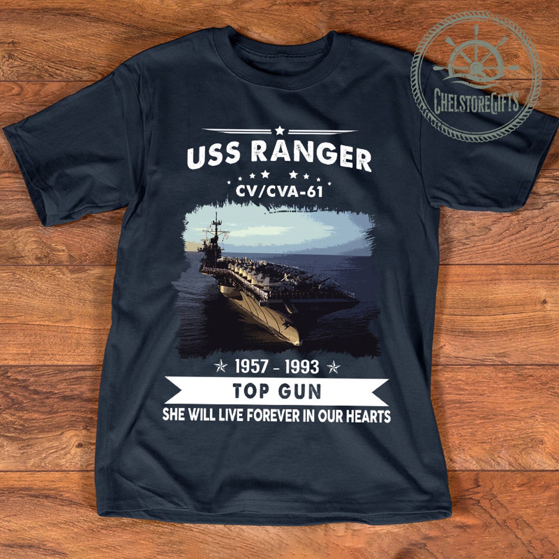 USS Ranger CV CVA61 Shirt US Navy Veteran Mens Dad Grandpa | Etsy