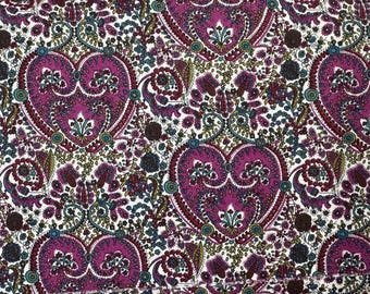 Liberty of London Tana Lawn Kitty Grace "Dk. Red Hearts" Sold by the 1/2 Yd.