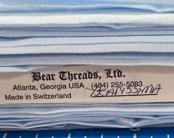 Vintage Light Blue Bearissima Swiss Batiste Fabric - Sold By The Yard