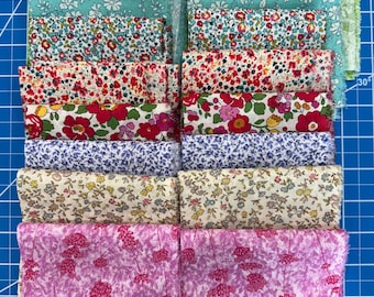 32 Piece Liberty of London Tana Lawn Scrap Fabric Bag