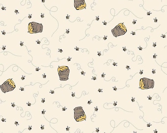 Winnie the Pooh by Riley Blake Designs Pots of Honey and Bumblebees.