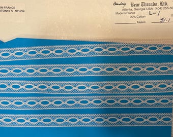 Bear Threads, LTD. 1/2" Cotton Lace Beading Sold by the yard