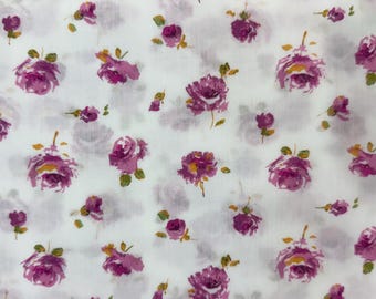 Liberty London Tana Lawn Rosa Pink Floral Fabric by the 1/2 Yard