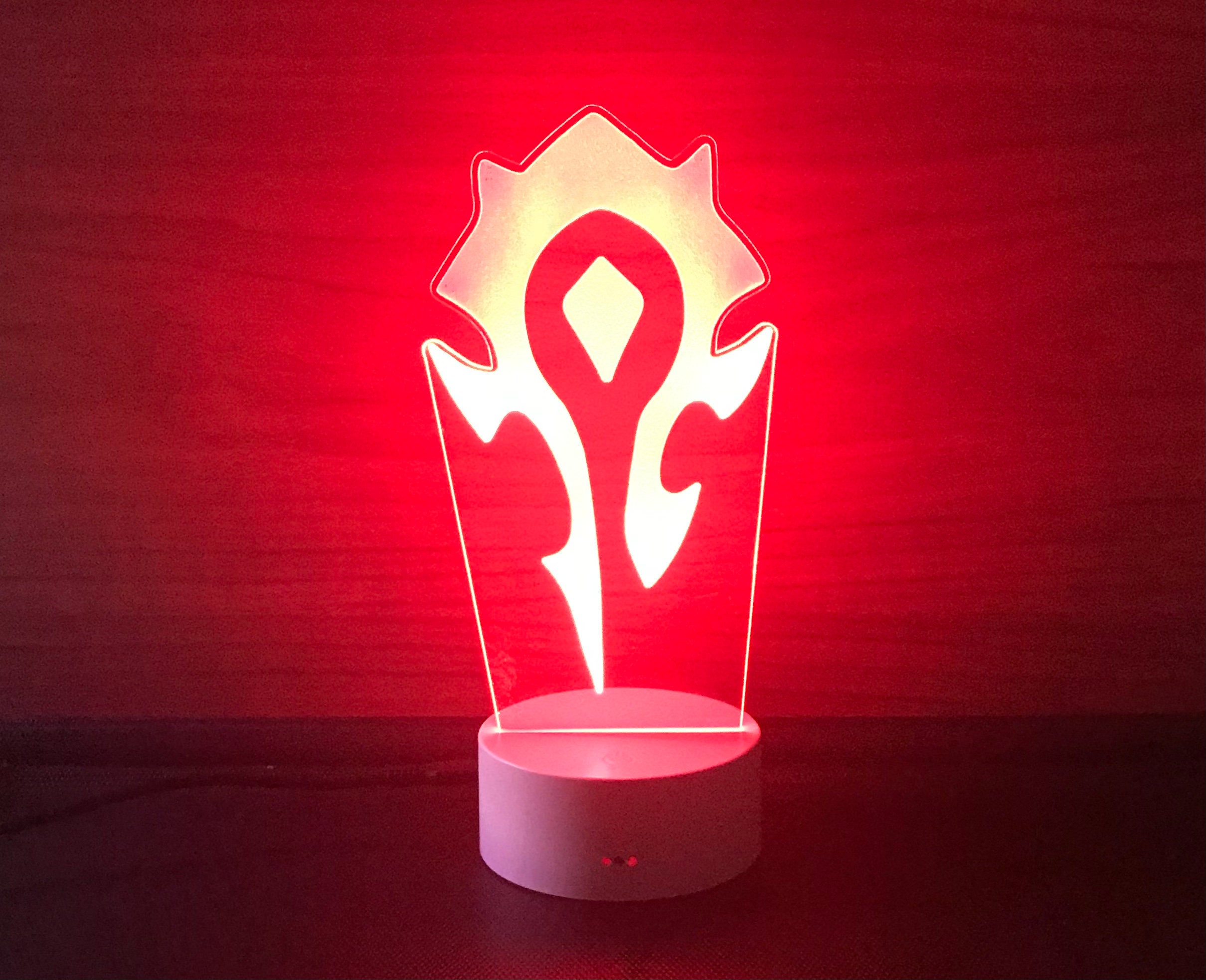 World of Warcraft Horde Inspired LED Lamp Etsy Ireland