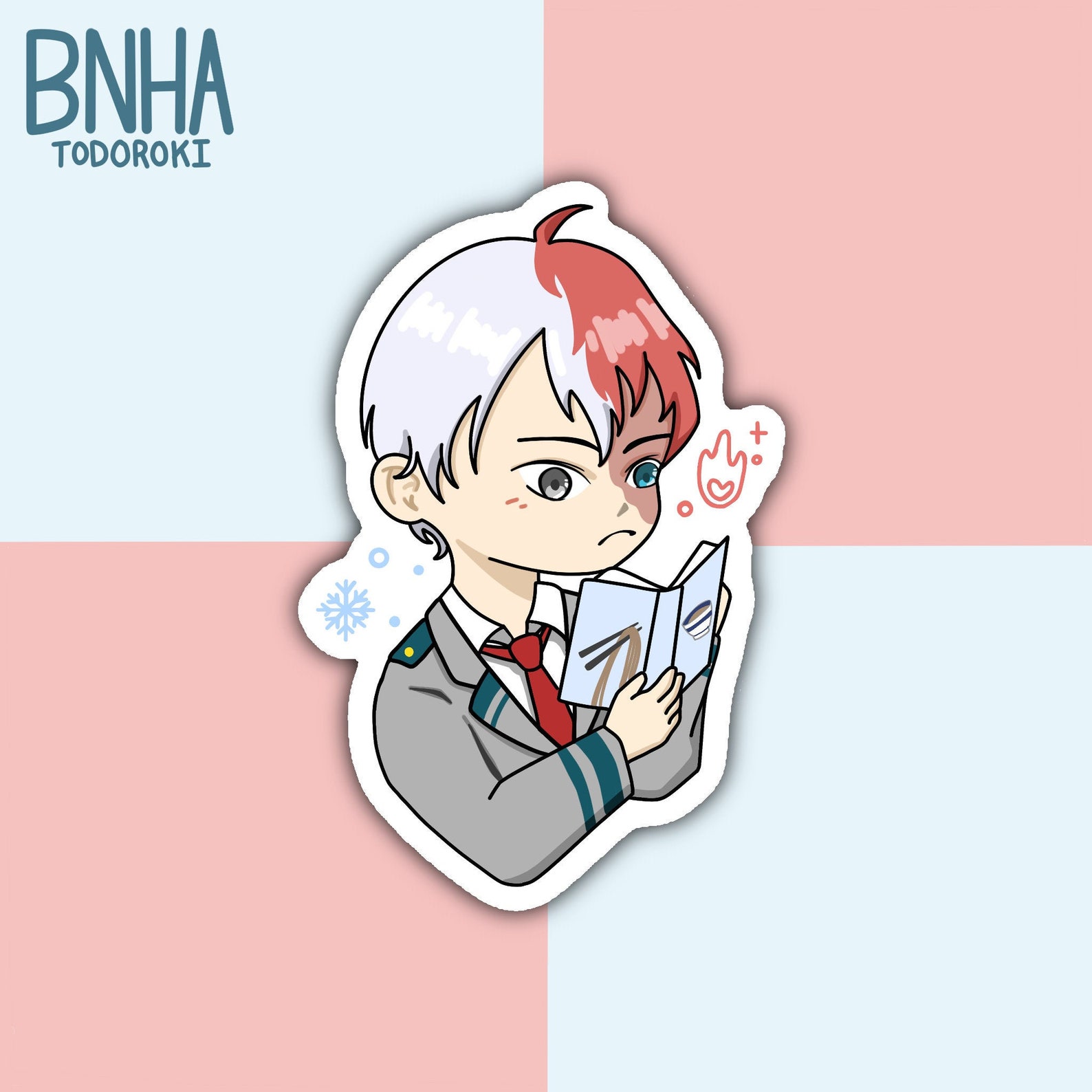 My Hero Academia Todoroki Sticker | Etsy