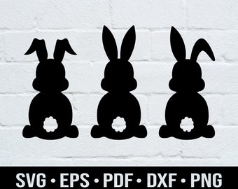 Download Bunny Silhouette Svg Etsy