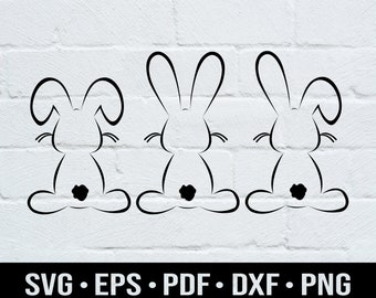Download Bunny Outline Etsy