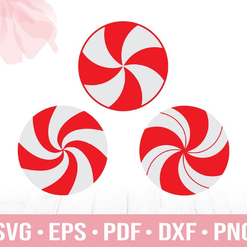 Peppermint Svg Red and White Peppermint Svg Peppermint - Etsy
