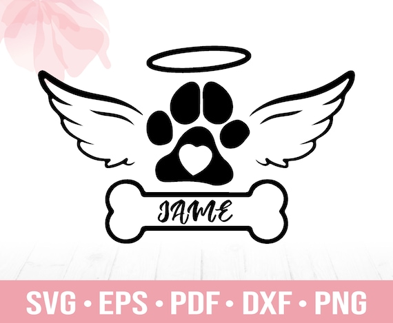Dog Memorial SVG Angel Clipart