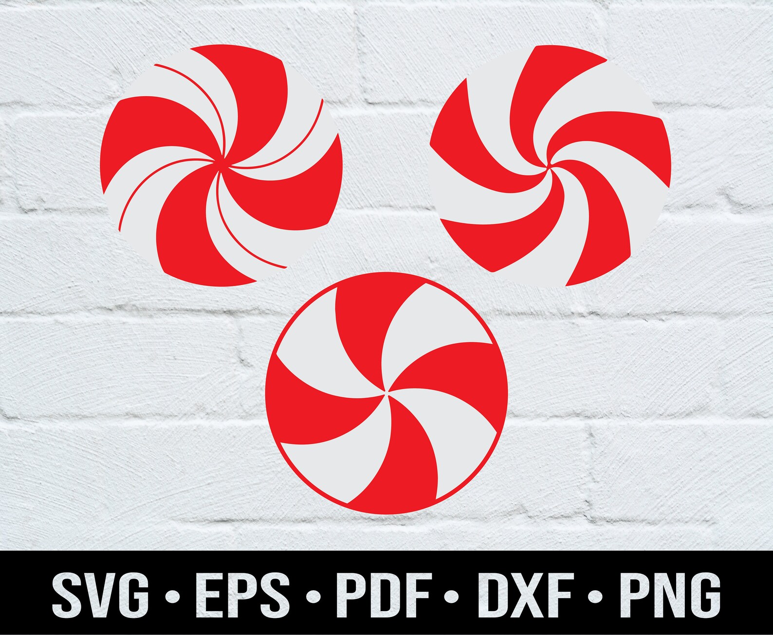 Peppermint Svg Red and white Peppermint Svg Peppermint | Etsy