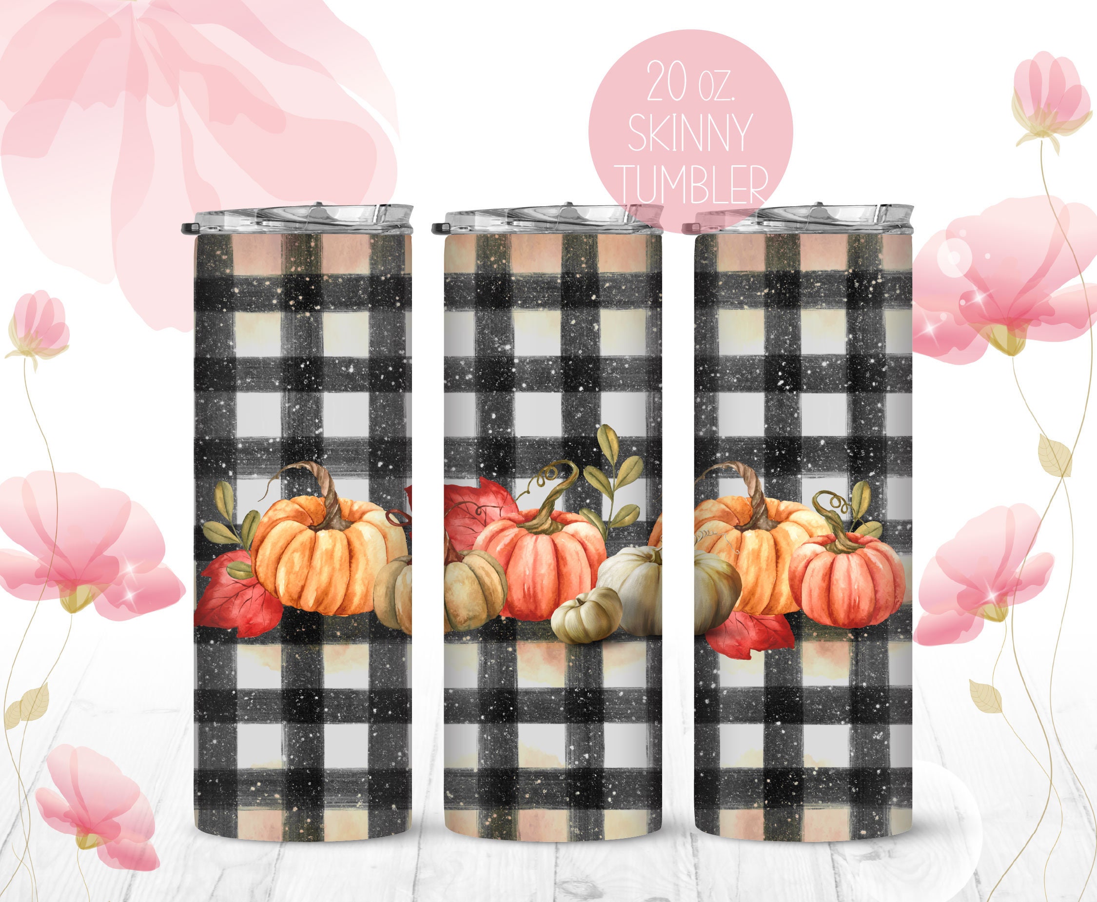 PNG Download DIGITAL ONLY Skinny Tumbler Fall Y'all Pumpkin Plaid ...