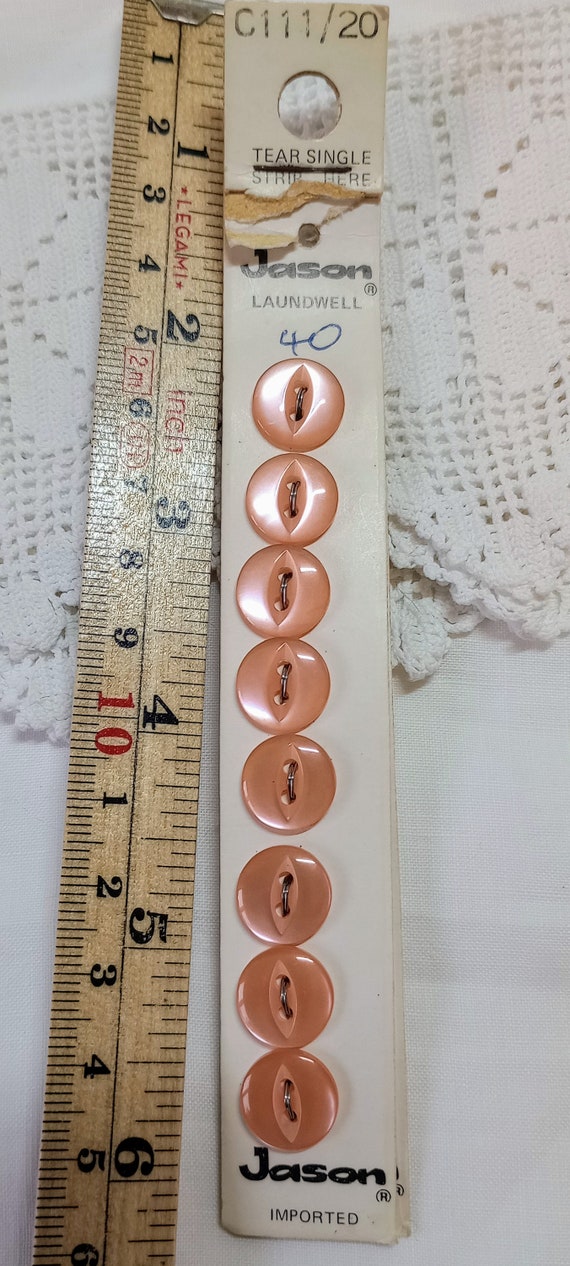 Beutron Peachy 15mm Buttons on Original Card Beutron Peachy 15mm Buttons on Original Card