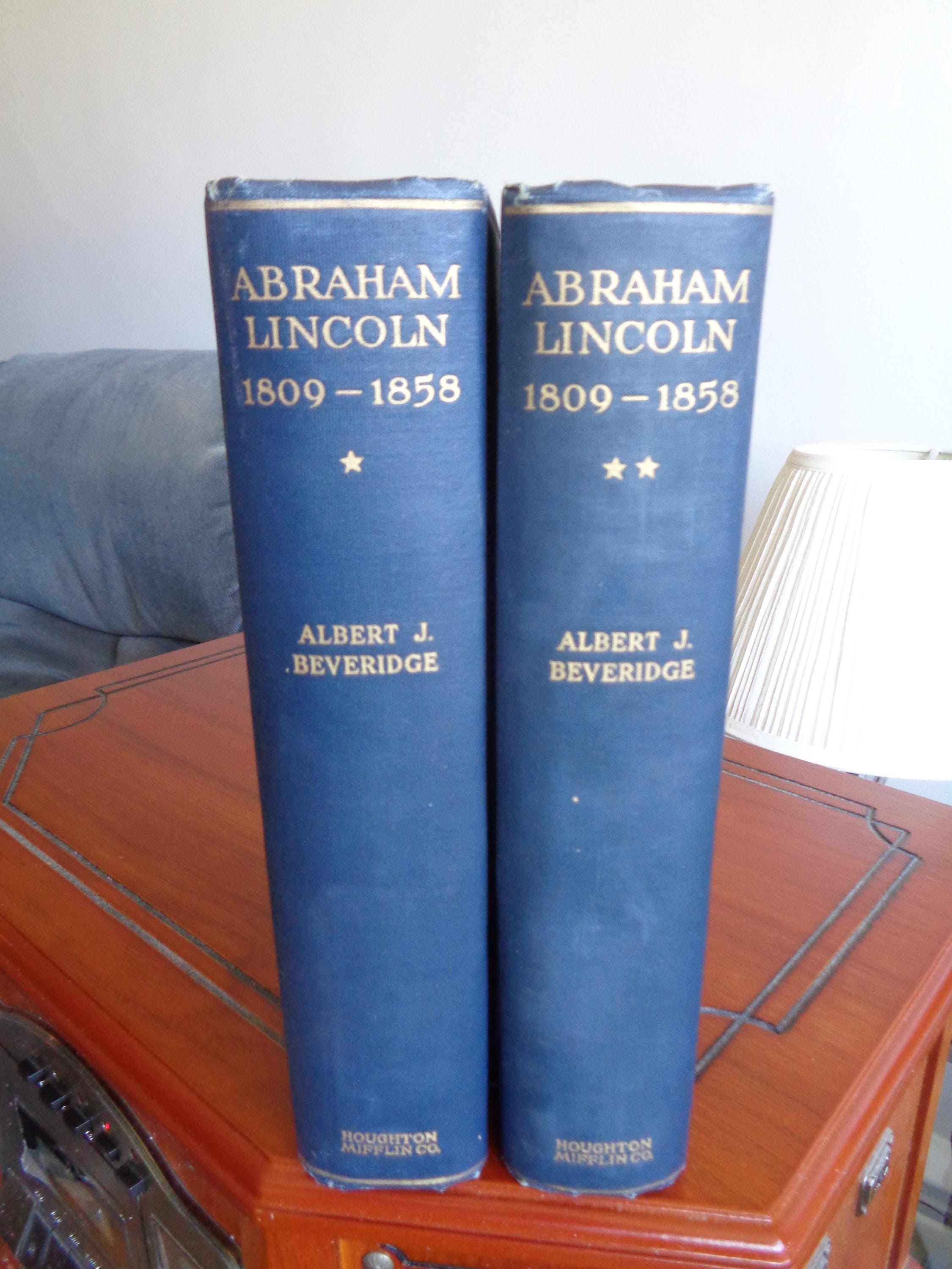 Abraham Lincoln 1809-1858 in Two Volumes Illustrated Very Good Condition History, Biography