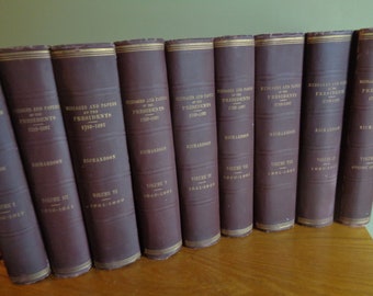 Messages and Papers of the Presidents | Vintage History Books from 1890s | Lincoln | Washington | Jefferson | U.S. History | Books for Decor