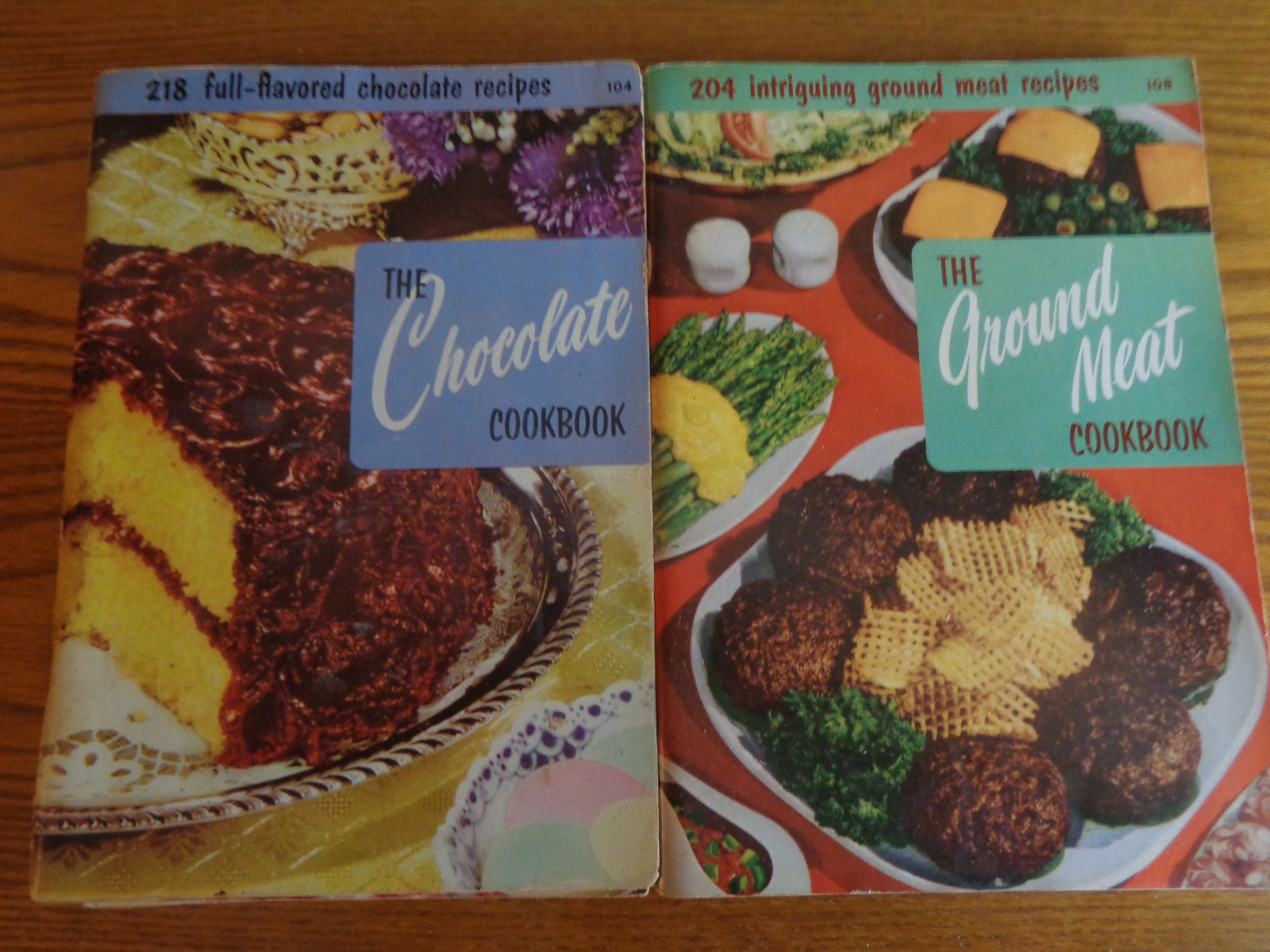 Old Fashioned Cookbooks From the 1950s Lot of Six Paperback Booklets