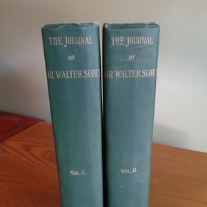Journal of Sir Walter Scott Vols. I and II | Vintage Book from 1891 | Books for Decor | British Literature
