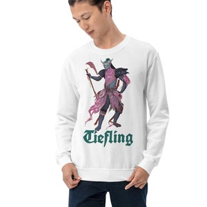 Tiefling Sweatshirt, DnD tiefling shirt, Dark Arts Gifts Gothic Gifts Dungeon Master Gift Geeky Gifts Unisex, Teifling Jumper Shirt,