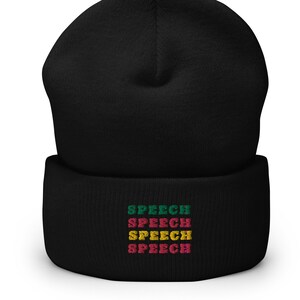 SLP Beanie Hat, Speech Therapy Pathologist, Speech Therapist Gift, SLP gifts, Speech Expert, Speech Therapy Hat