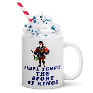Padel King, Padel Tennis Mug, Prezent dla gracza Padel, Prezent do Padel Tennis, Akcesoria sportowe do Padel Tennis, Kubki dla gracza tenisowego