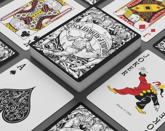 Solidarity Of Labour Poker Cards, Walter Crane Gift,  Anarchism Gift, Working Class Theme  , Fairness Equality Gift, Walter Crane Quotes