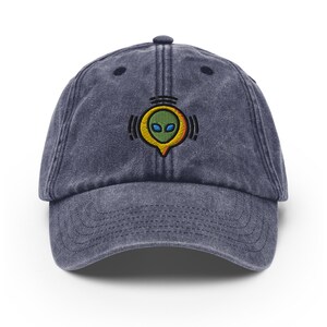 Alien Vintage Hut, Alien Dad Hut UFO Geschenke, Geschenk für Lehrer für Wissenschaft, Alien World Geschenk, Musik Alien Mütze, Alien UFO Dad Hut, Kidcore Geschenk