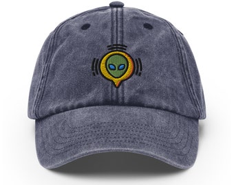 Alien Vintage Hat, Alien Dad Hat UFO Gifts, Gift for Science Teacher, Alien World Gift, Music Alien Cap, Alien UFO Dad Hat, Kidcore Gift