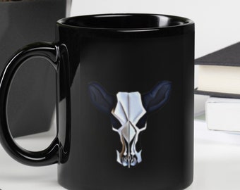 Cow Skull Mug, Bull Skull Mug Coffee Tea Cup, Gift For Him Her, Boho Cow Skull Gift, Western Cowboy Cowgirl Gifts Cattle Owner Kitchenware