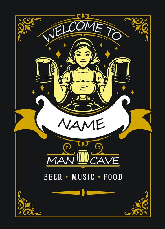 Man Cave Sign Personalized Metal Sign Bar Pub Sign Tavern Sign Metal 