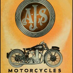 AJS S3 1931 MOTORCYCLE  METAL TIN SIGN POSTER WALL PLAQUE 