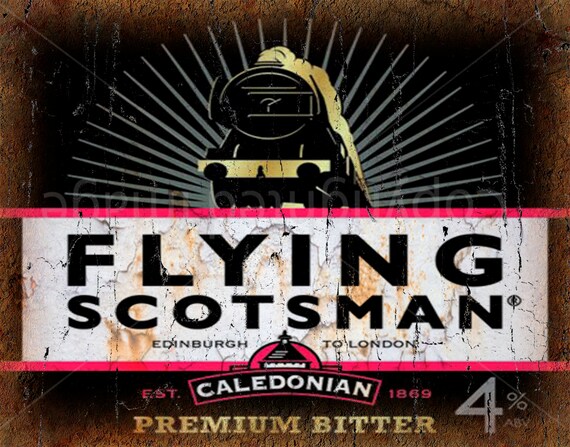 Bar The Flying Scotsman Man Cave Novelty Gift Retro Metal Plaque/Sign Pub 