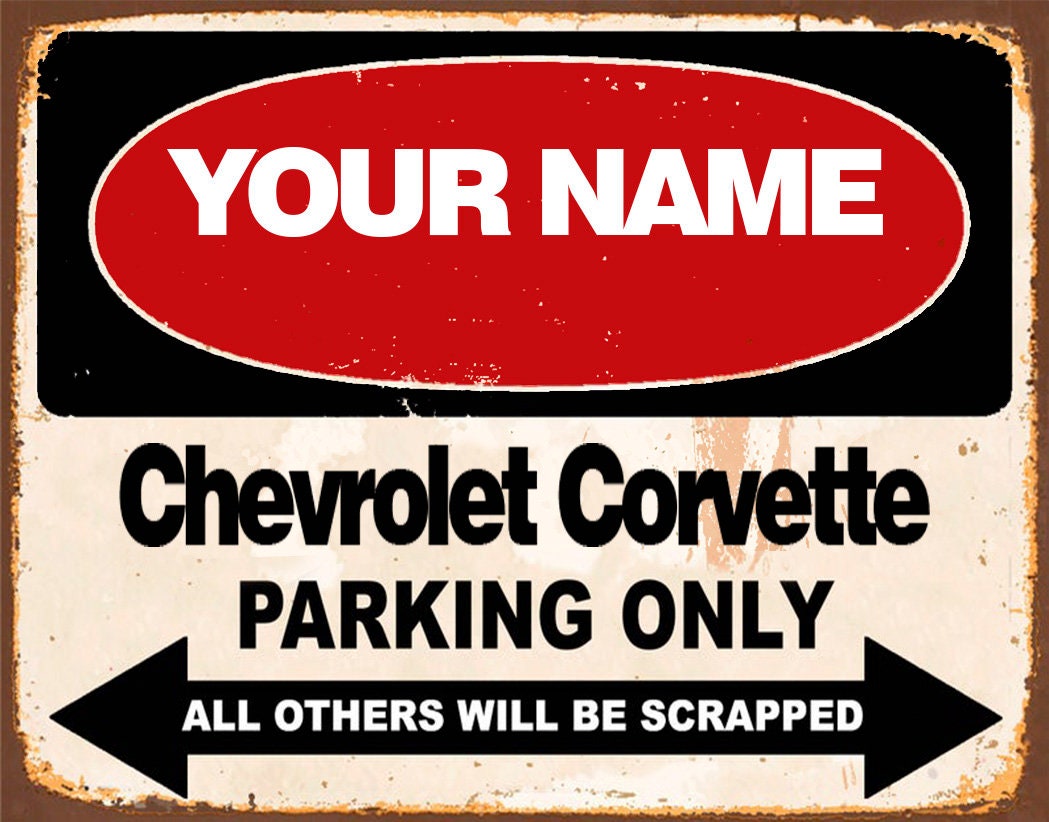 1967 67 CORVETTE Chevy Novelty Reserved Parking Street Sign 12"X18" Aluminum 
