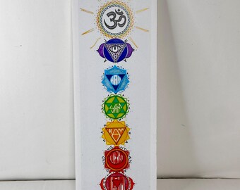 Impression d'art chakras arc-en-ciel • Mantra de méditation spirituel Kundalini karma yoga mystique • Décoration murale en mousse
