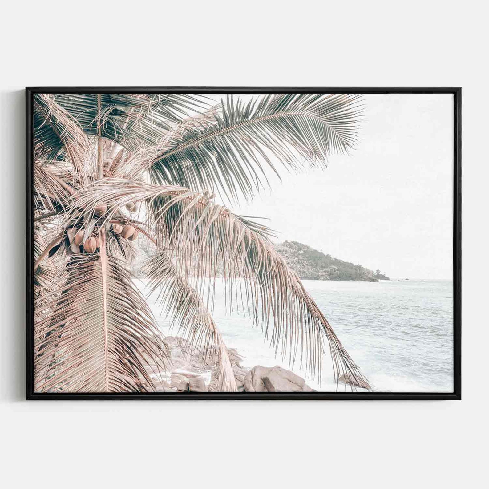 Coconut Tree Print Minimal Tree Wall Art Boho Modern | Etsy