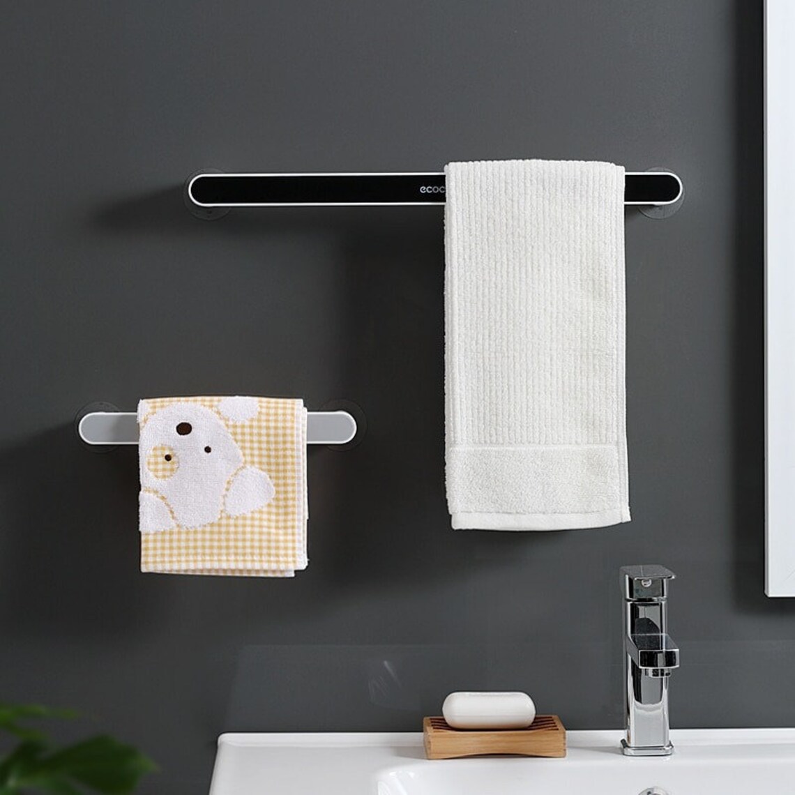 Selfadhesive Towel Holder Rack/ Wall Mounted Towel Hanger/ Etsy