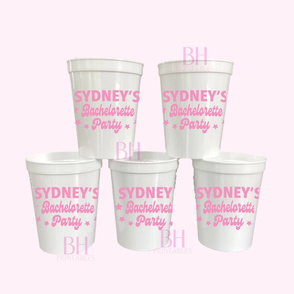 Custom Bachelorette Party Cups, Bachelorette Party Decor, Bachelorette Party Supplies, Bridesmaid Gift