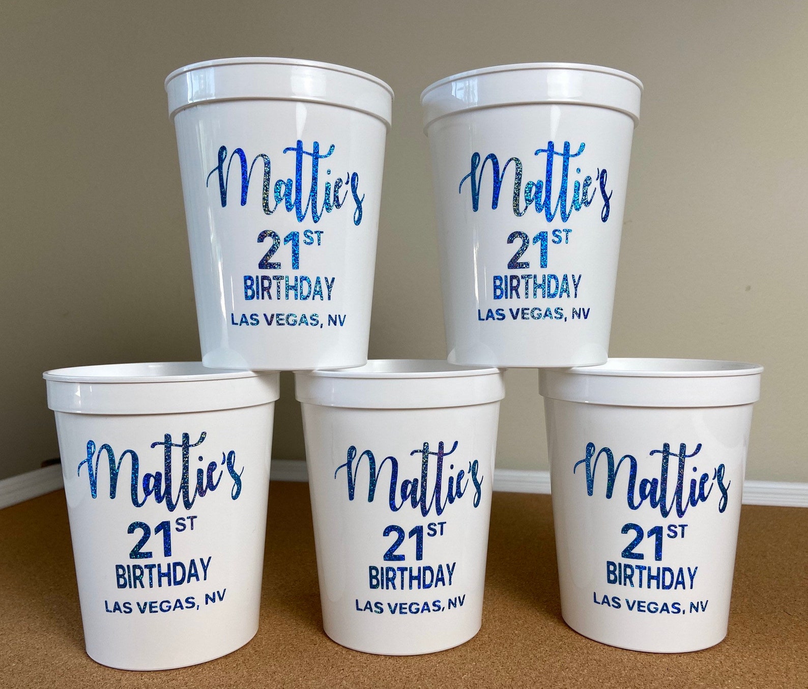 Personalized Party Cups Custom Birthday Party Cups Birthday Etsy