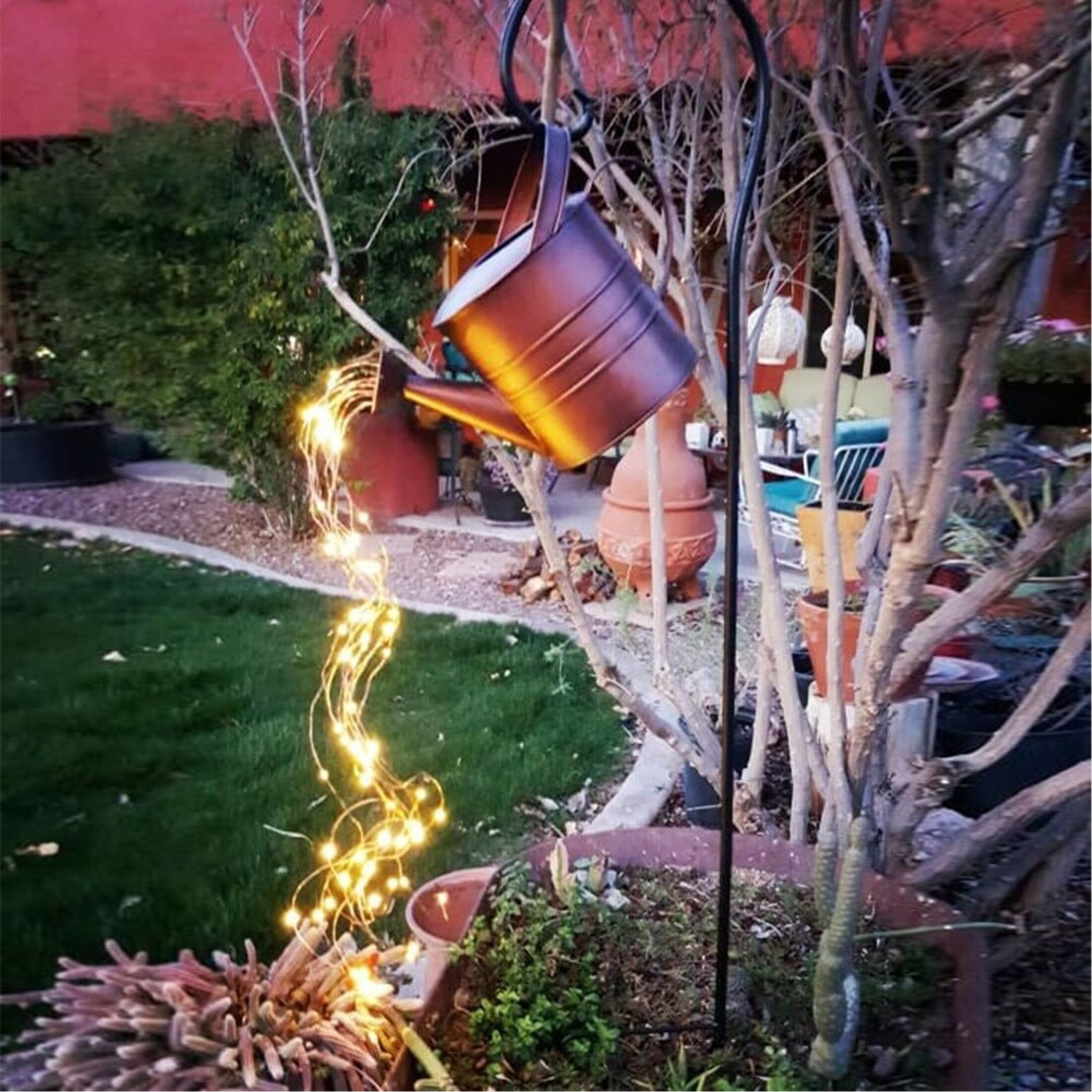 LED Watering Can Lamp Garden Star Shower Light Starry Fairy Etsy